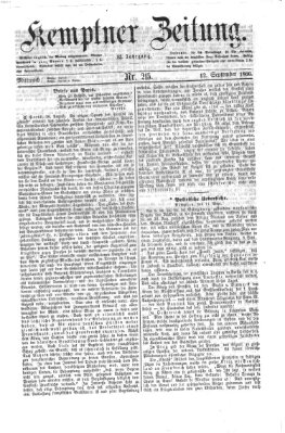 Kemptner Zeitung Mittwoch 12. September 1866