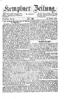 Kemptner Zeitung Donnerstag 18. Oktober 1866