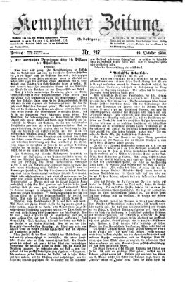 Kemptner Zeitung Freitag 19. Oktober 1866