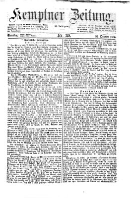 Kemptner Zeitung Samstag 20. Oktober 1866