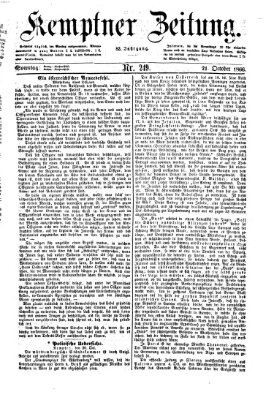 Kemptner Zeitung Sonntag 21. Oktober 1866