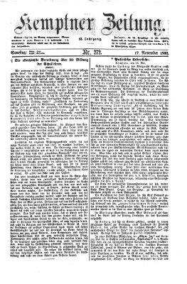 Kemptner Zeitung Samstag 17. November 1866