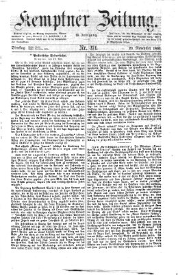 Kemptner Zeitung Dienstag 20. November 1866