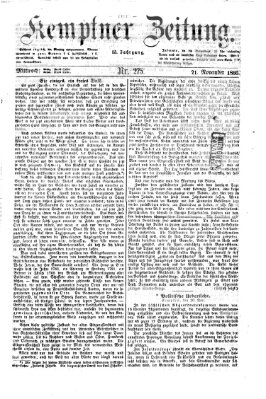 Kemptner Zeitung Mittwoch 21. November 1866