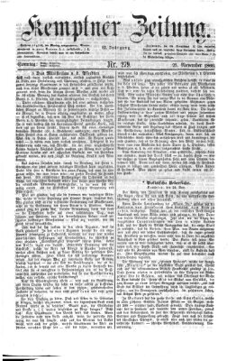 Kemptner Zeitung Sonntag 25. November 1866