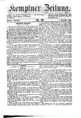 Kemptner Zeitung Freitag 7. Dezember 1866