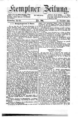 Kemptner Zeitung Donnerstag 13. Dezember 1866