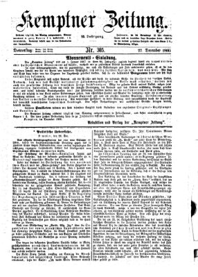 Kemptner Zeitung Donnerstag 27. Dezember 1866