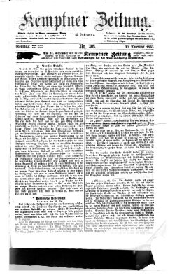 Kemptner Zeitung Sonntag 30. Dezember 1866