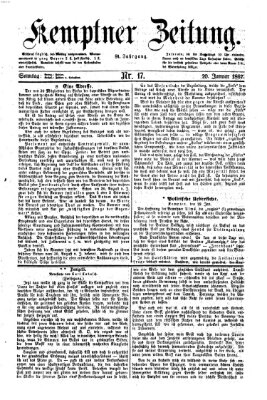 Kemptner Zeitung Sonntag 20. Januar 1867