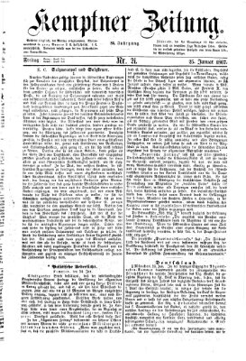 Kemptner Zeitung Freitag 25. Januar 1867