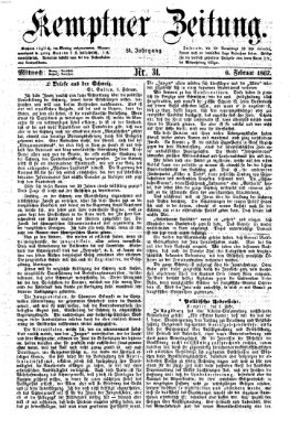 Kemptner Zeitung Mittwoch 6. Februar 1867