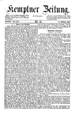 Kemptner Zeitung Samstag 9. Februar 1867