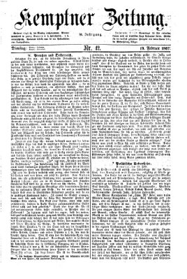 Kemptner Zeitung Dienstag 19. Februar 1867