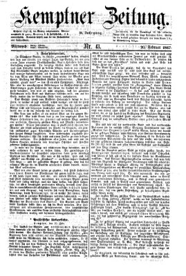 Kemptner Zeitung Mittwoch 20. Februar 1867