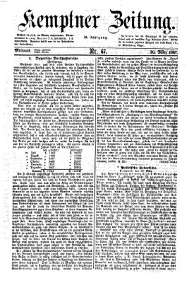 Kemptner Zeitung Mittwoch 20. März 1867