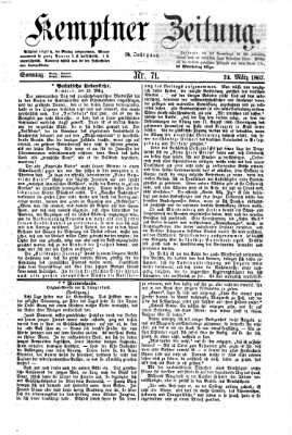 Kemptner Zeitung Sonntag 24. März 1867