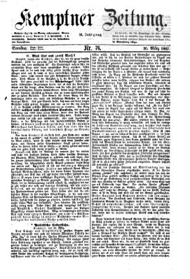 Kemptner Zeitung Samstag 30. März 1867