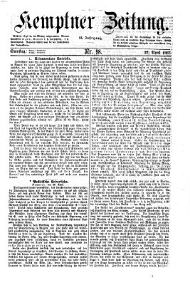 Kemptner Zeitung Samstag 27. April 1867