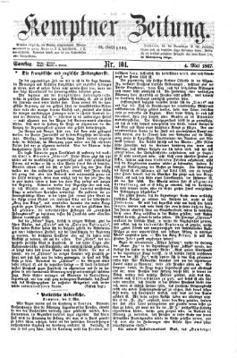 Kemptner Zeitung Samstag 4. Mai 1867