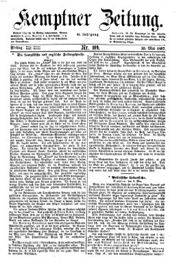 Kemptner Zeitung Freitag 10. Mai 1867