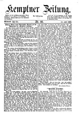 Kemptner Zeitung Mittwoch 19. Juni 1867