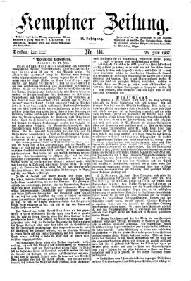 Kemptner Zeitung Dienstag 25. Juni 1867