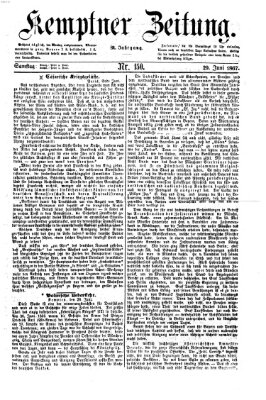 Kemptner Zeitung Samstag 29. Juni 1867