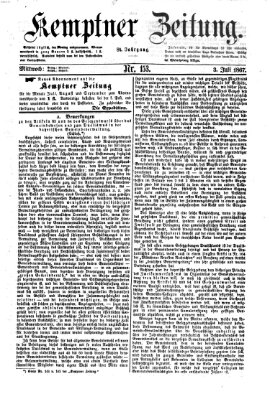 Kemptner Zeitung Mittwoch 3. Juli 1867