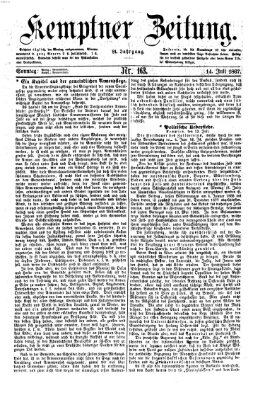 Kemptner Zeitung Sonntag 14. Juli 1867