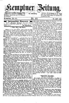 Kemptner Zeitung Donnerstag 25. Juli 1867