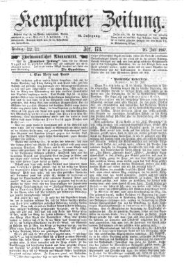 Kemptner Zeitung Freitag 26. Juli 1867