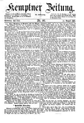 Kemptner Zeitung Sonntag 11. August 1867