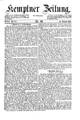 Kemptner Zeitung Freitag 16. August 1867