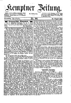 Kemptner Zeitung Donnerstag 29. August 1867