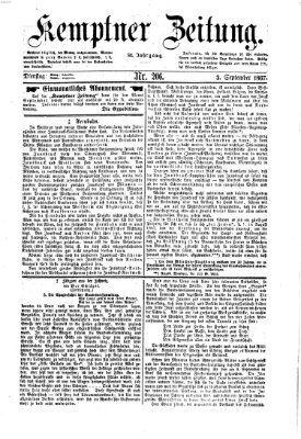 Kemptner Zeitung Dienstag 3. September 1867