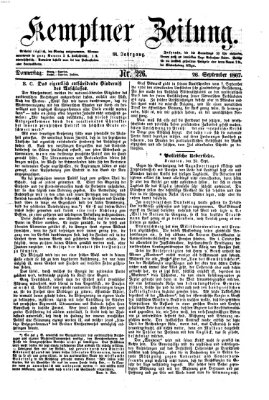 Kemptner Zeitung Donnerstag 26. September 1867