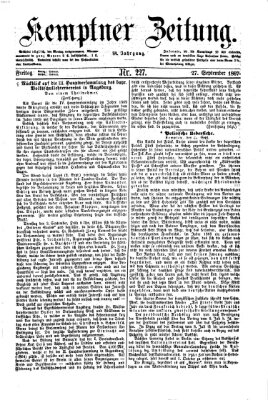 Kemptner Zeitung Freitag 27. September 1867