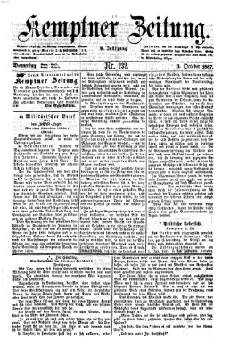 Kemptner Zeitung Donnerstag 3. Oktober 1867