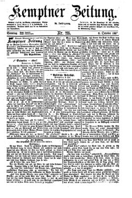 Kemptner Zeitung Sonntag 6. Oktober 1867