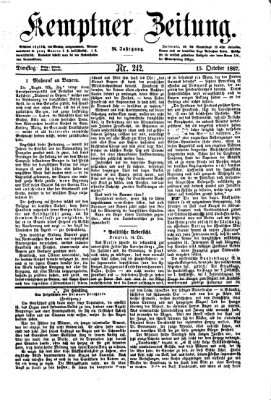 Kemptner Zeitung Dienstag 15. Oktober 1867