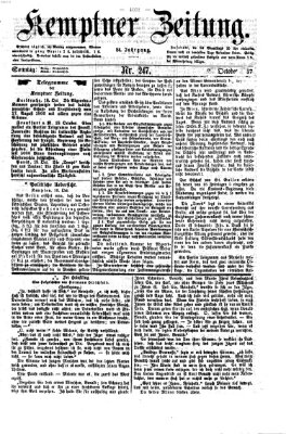 Kemptner Zeitung Sonntag 20. Oktober 1867