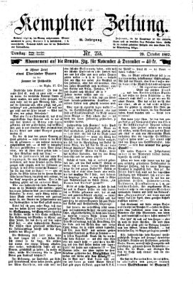 Kemptner Zeitung Dienstag 29. Oktober 1867