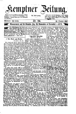 Kemptner Zeitung Mittwoch 30. Oktober 1867