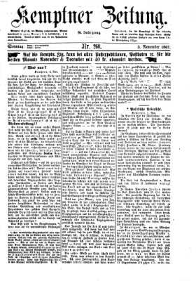 Kemptner Zeitung Sonntag 3. November 1867