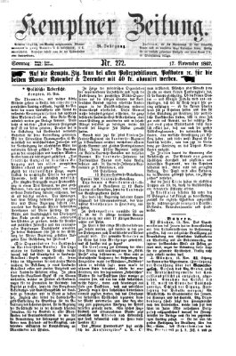 Kemptner Zeitung Sonntag 17. November 1867