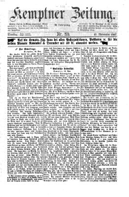 Kemptner Zeitung Dienstag 19. November 1867