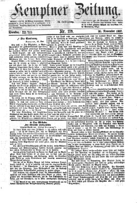 Kemptner Zeitung Dienstag 26. November 1867