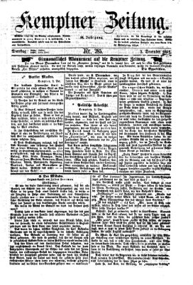 Kemptner Zeitung Dienstag 3. Dezember 1867