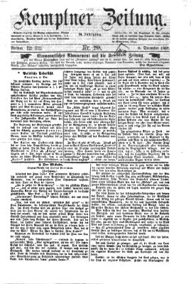 Kemptner Zeitung Freitag 6. Dezember 1867